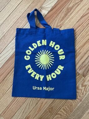 Brand New Canvas Tote - Royal Blue with Yellow Lettering